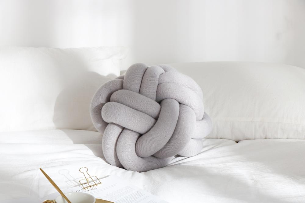 REGINA DIY Bird's Nest Shape Throw Pillow Chunky Yarn Hand Knot Sofa Chair Cushion Nap Hand Rest Solid Car Seat/Back Cushion - Andrea's Home