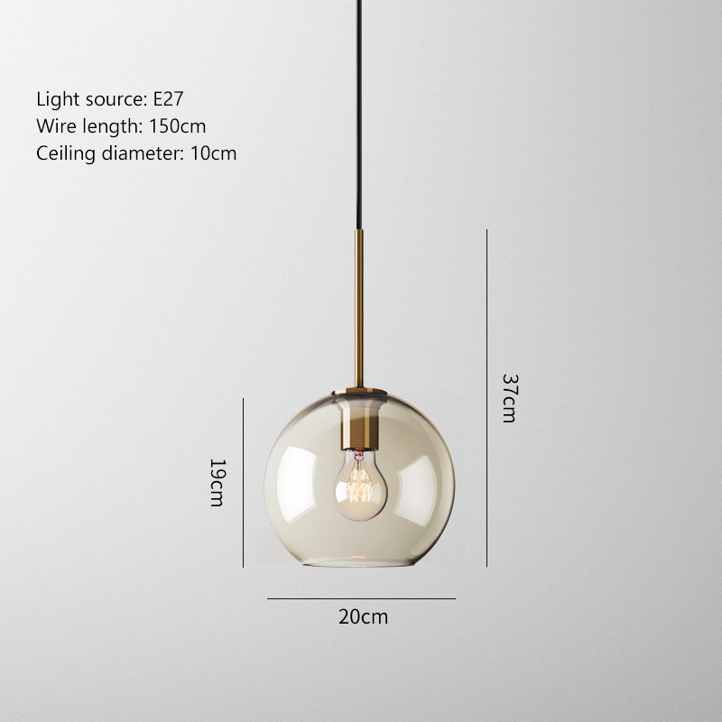LUMINO-Nordic Modern Hanging Loft Glass Pendant Light - Andrea's Home