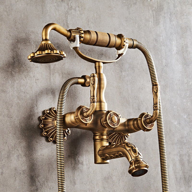 VICTORIA-Antique Brass Bathtub Shower Faucets - Andrea's Home