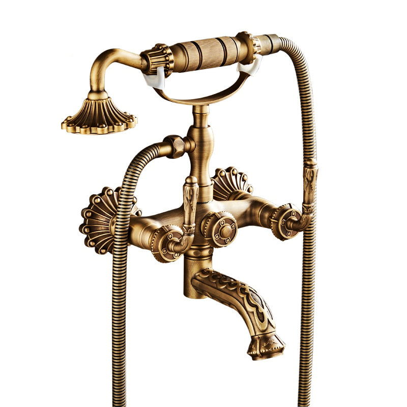 VICTORIA-Antique Brass Bathtub Shower Faucets - Andrea's Home