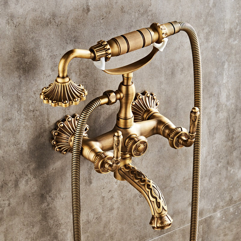 VICTORIA-Antique Brass Bathtub Shower Faucets - Andrea's Home