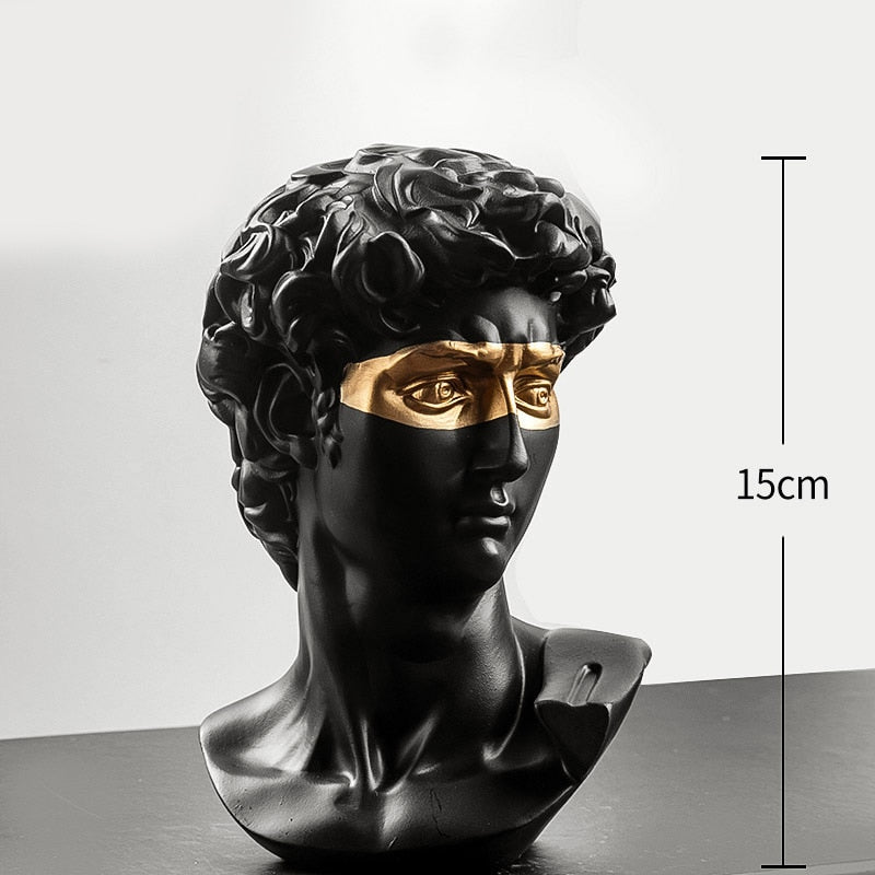 MICHELANGELO-Resin David Head Statue - Andrea's Home