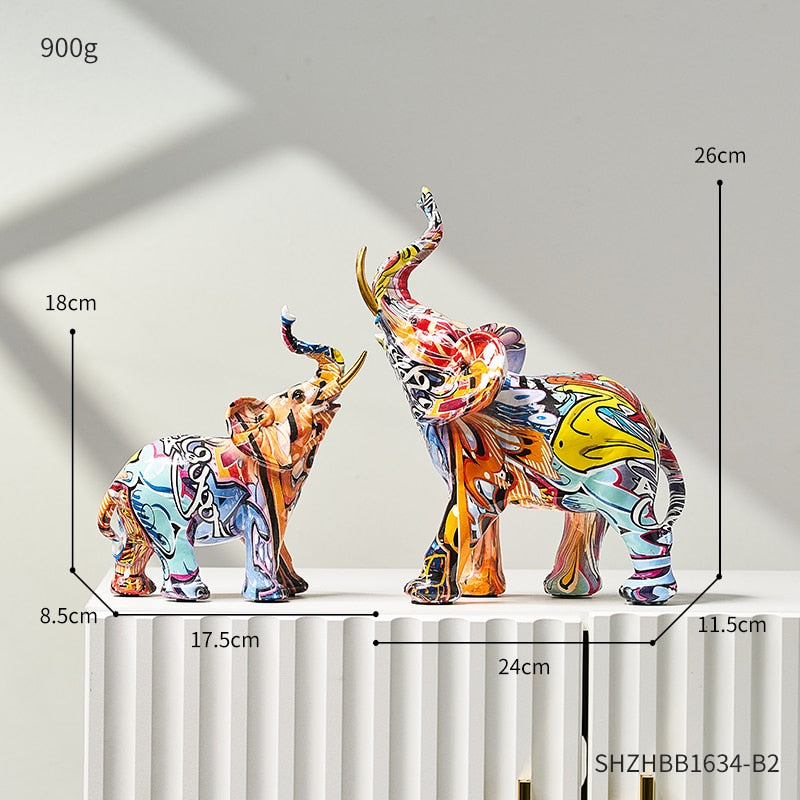 IVORY-Artistic Resin Elephant Sculptures - Andrea's Home