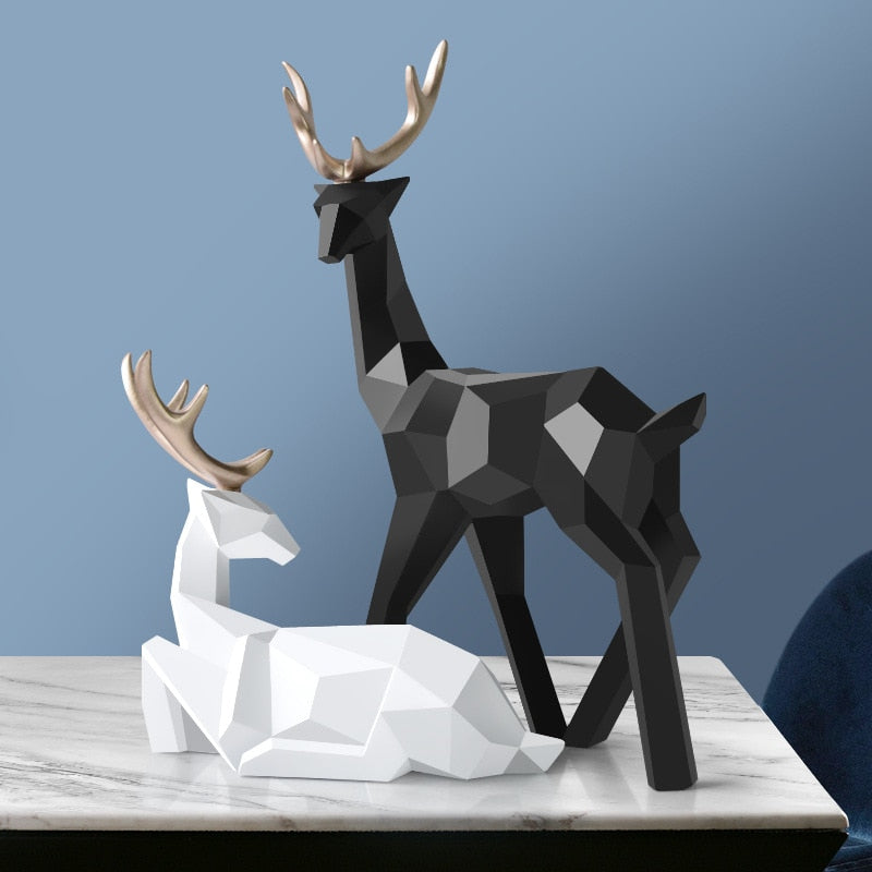 RUDOLPH-Resin Deer Statue - Andrea's Home