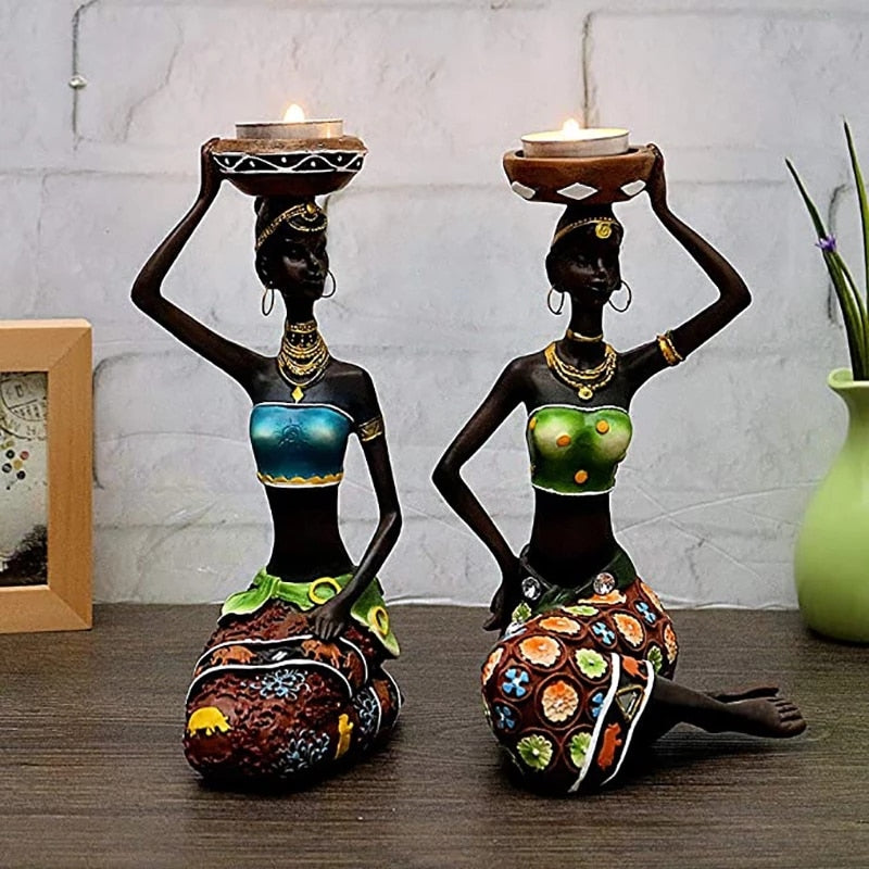 AFRO-African Candle Holder - Andrea's Home