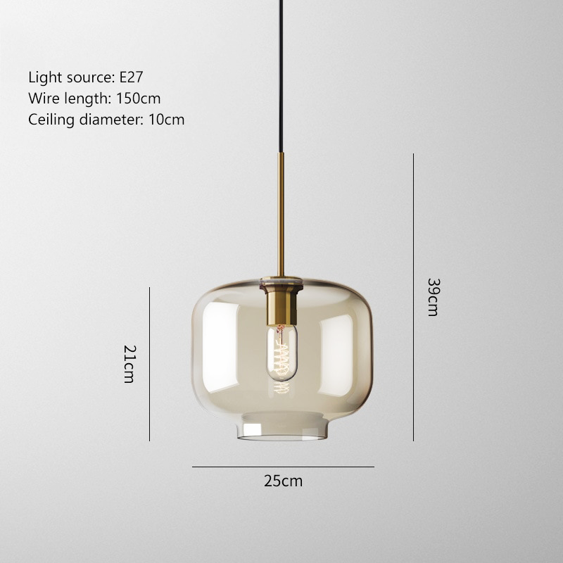 LUMINO-Nordic Modern Hanging Loft Glass Pendant Light - Andrea's Home