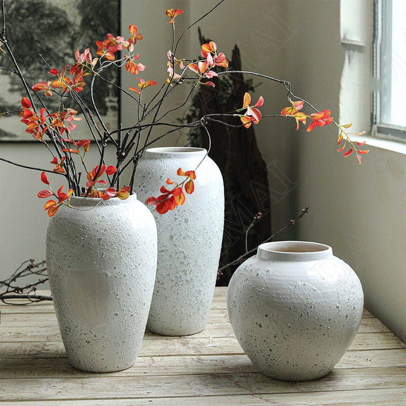 MONICA-Retro Stoneware Vase - Andrea's Home