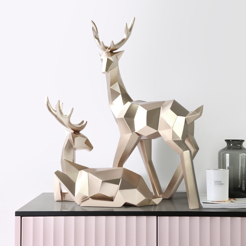 RUDOLPH-Resin Deer Statue - Andrea's Home