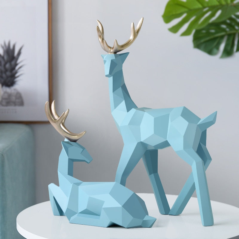 RUDOLPH-Resin Deer Statue - Andrea's Home