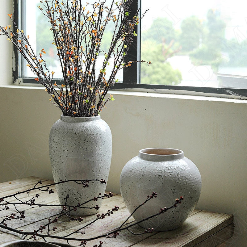 MONICA-Retro Stoneware Vase - Andrea's Home