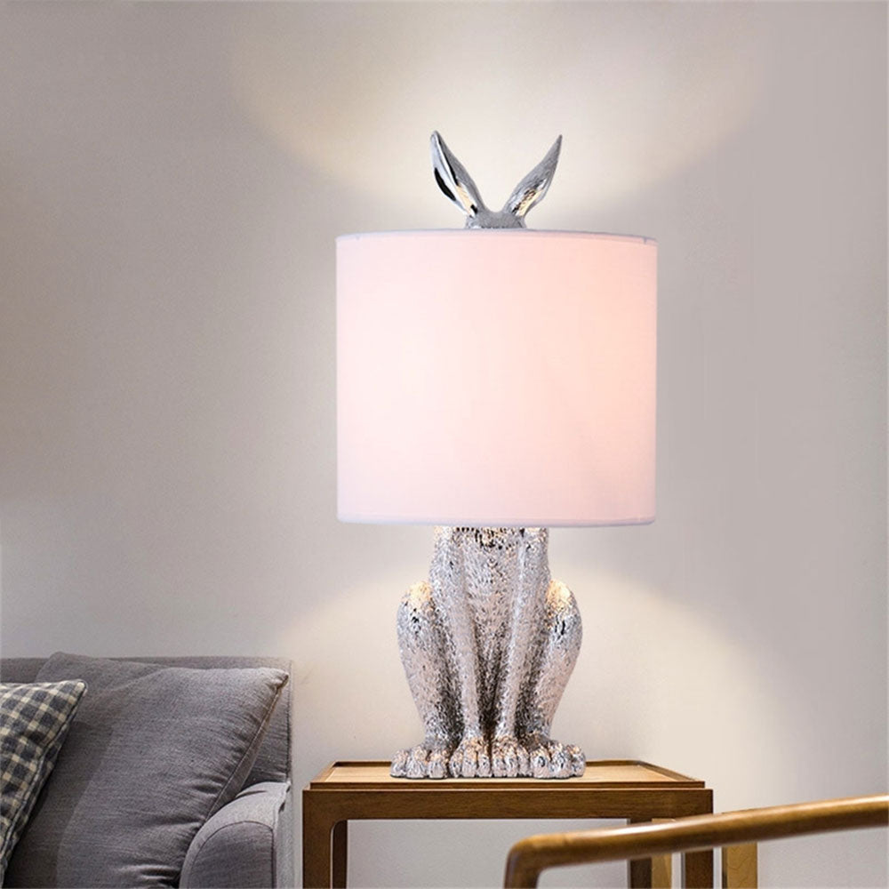 RABBIT GLOW-Modern Masked Rabbit Resin Table Lamp - Andrea's Home