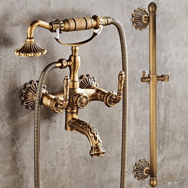 VICTORIA-Antique Brass Bathtub Shower Faucets - Andrea's Home