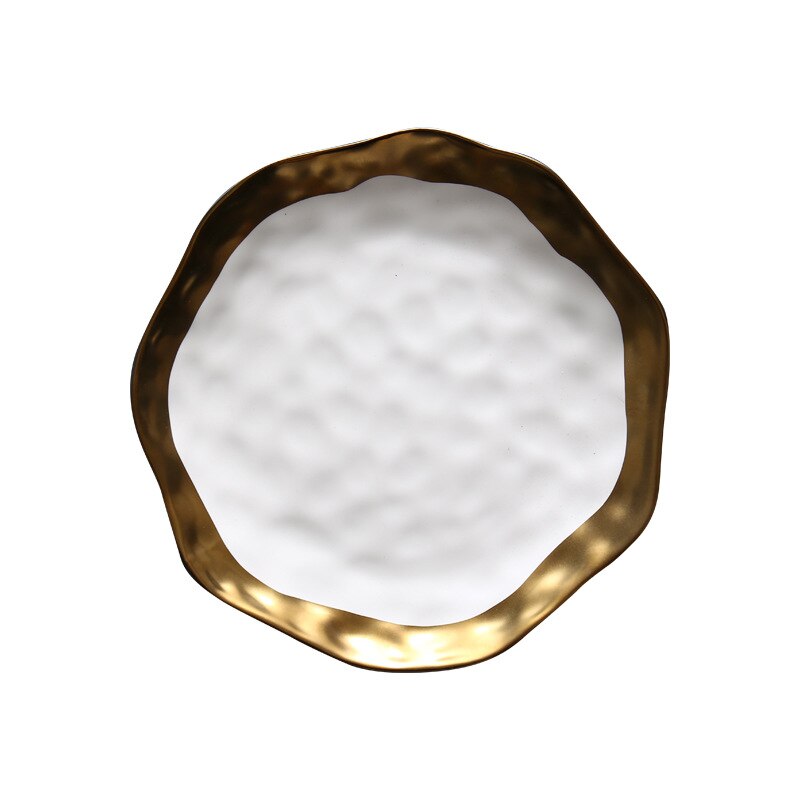 SPLENDID-Ceramic Gold-plated Plate - Andrea's Home