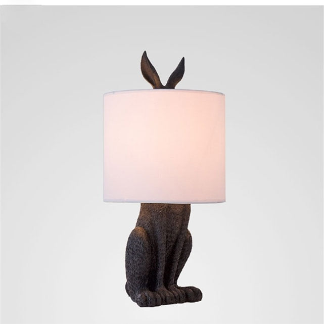 RABBIT GLOW-Modern Masked Rabbit Resin Table Lamp - Andrea's Home