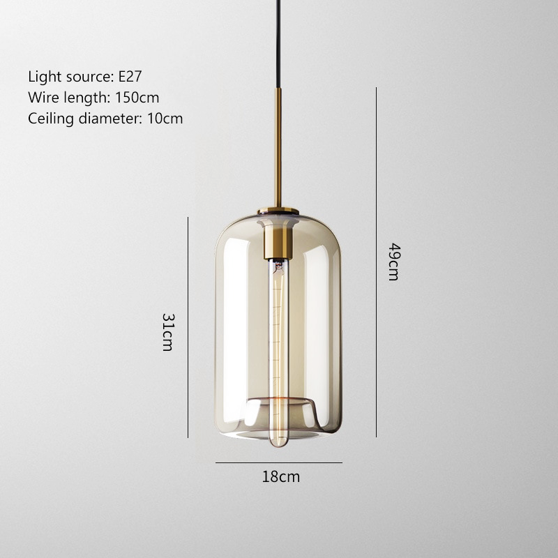 LUMINO-Nordic Modern Hanging Loft Glass Pendant Light - Andrea's Home