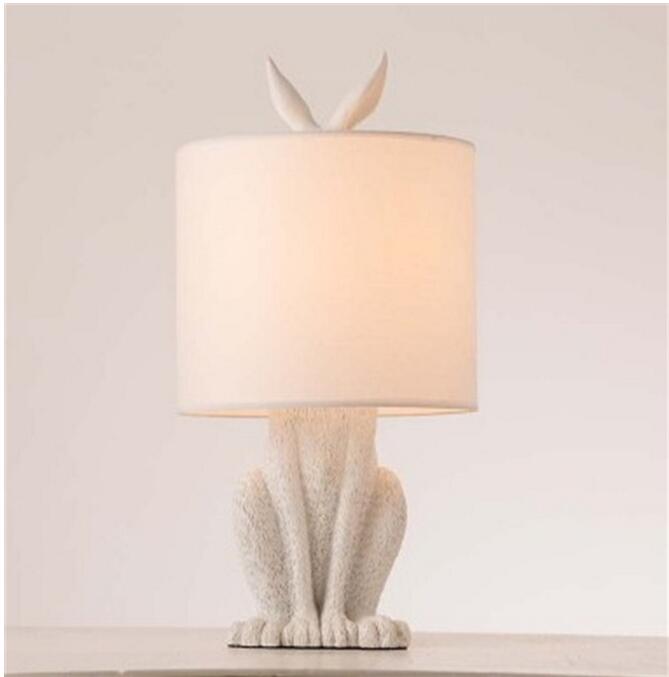 RABBIT GLOW-Modern Masked Rabbit Resin Table Lamp - Andrea's Home