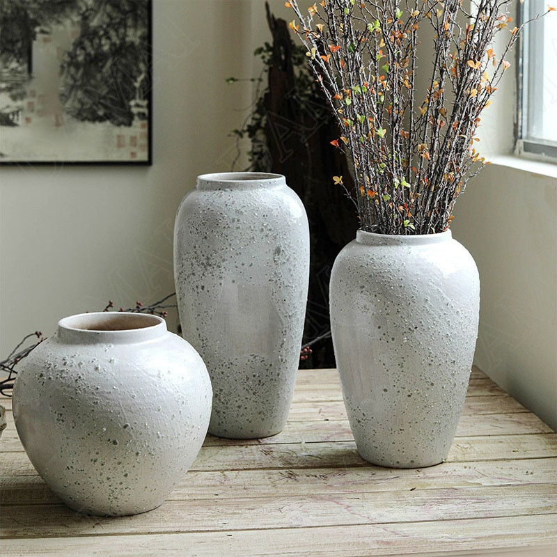 MONICA-Retro Stoneware Vase - Andrea's Home