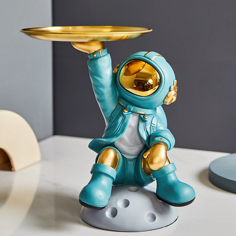 SPACEMAN-Creative Astronaut with Metal Tray Resin - Andrea's Home