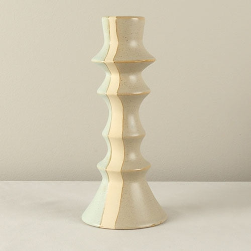 FLAME-Modern Ceramic Candlestick Holder - Andrea's Home