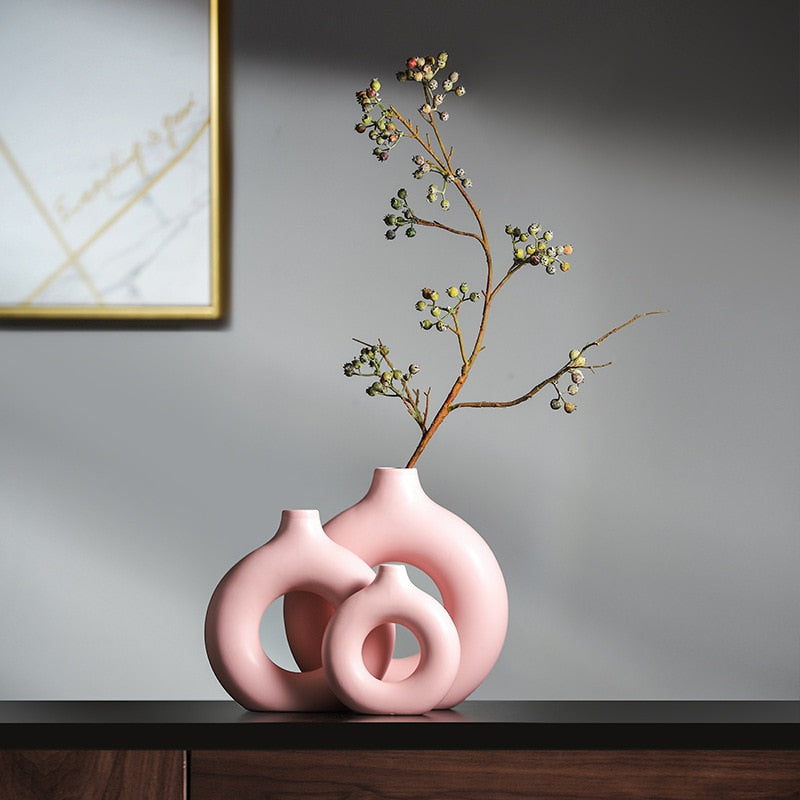 SERENITY-Minimalist Decorative Round Ceramic Vase - Andrea's Home