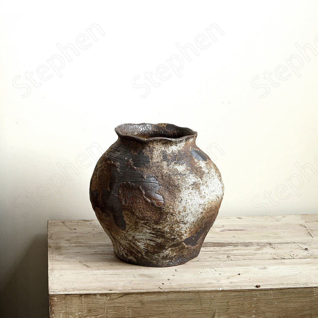 TERRA-Vintage Stoneware Ceramic Vase - Andrea's Home