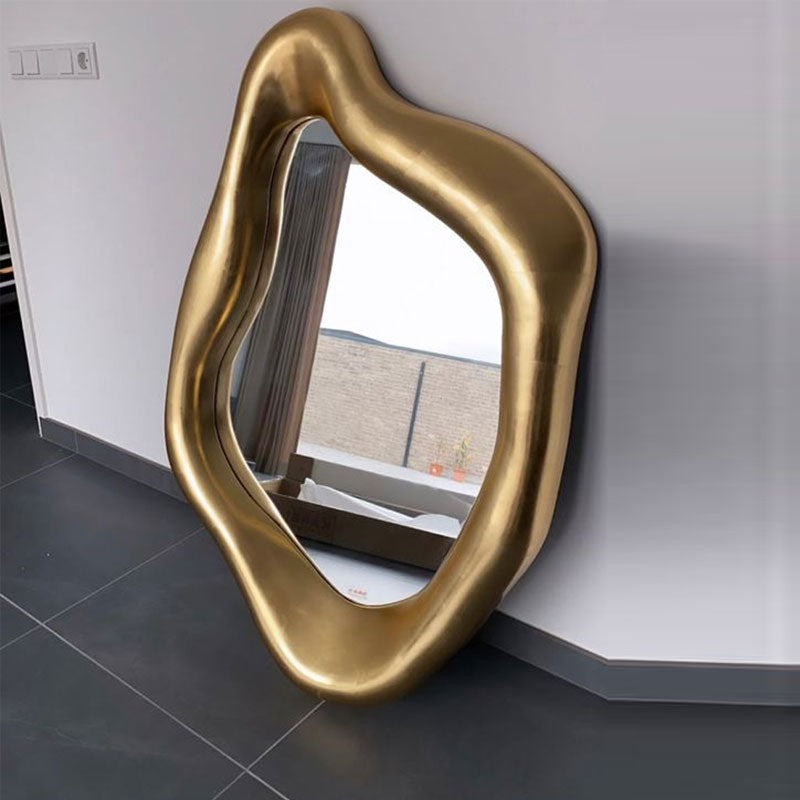 GOLDIE-Hanging Irregular Gold Decorative Mirror - Andrea's Home