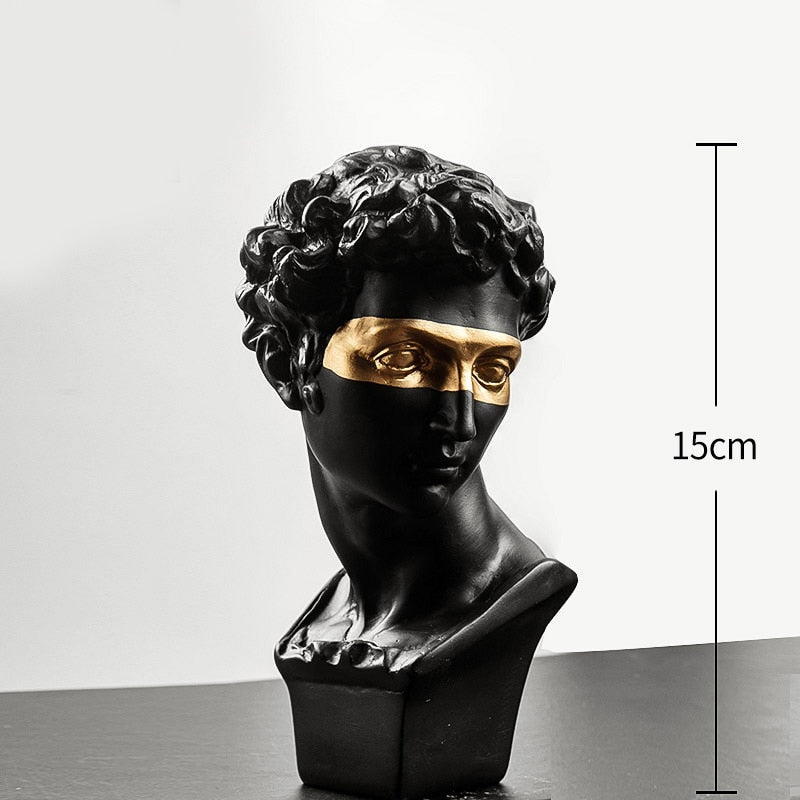 MICHELANGELO-Resin David Head Statue - Andrea's Home