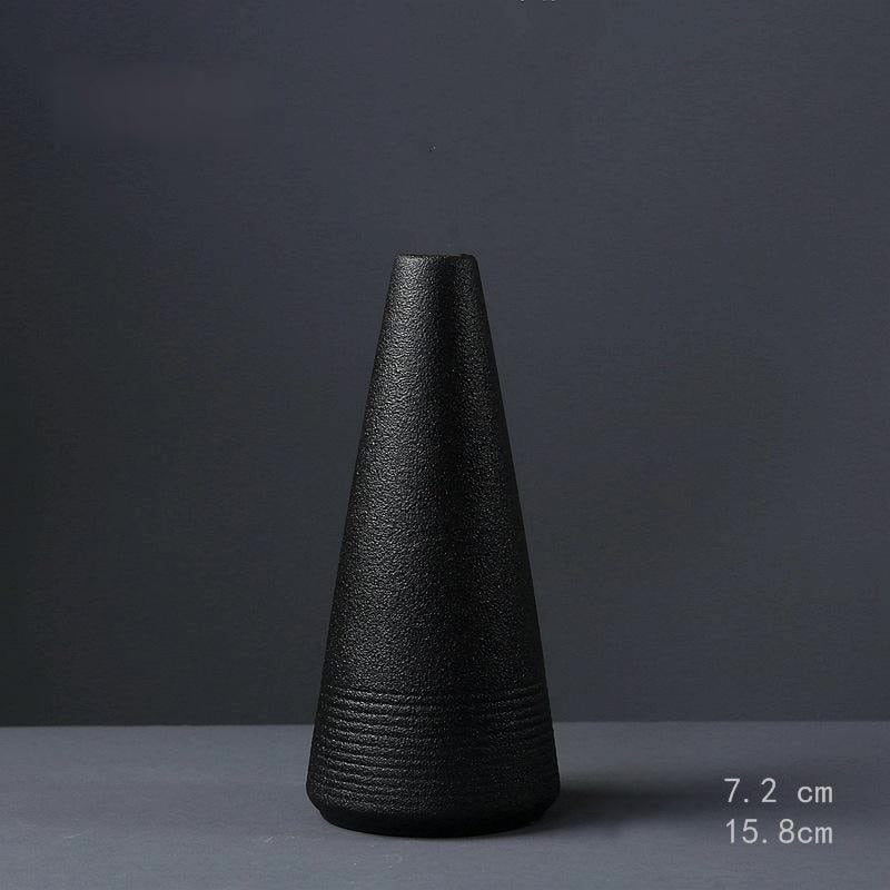 NOIR-Black Ceramic Vase - Andrea's Home