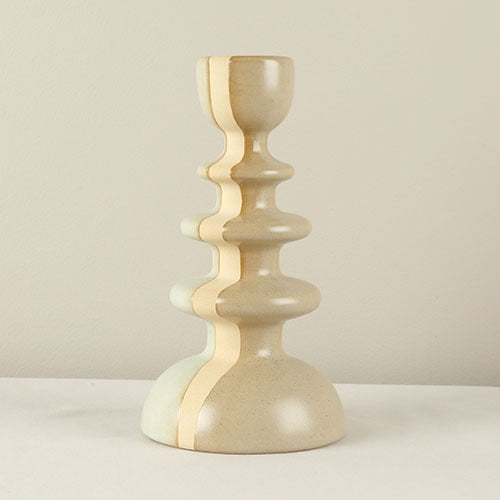 FLAME-Modern Ceramic Candlestick Holder - Andrea's Home