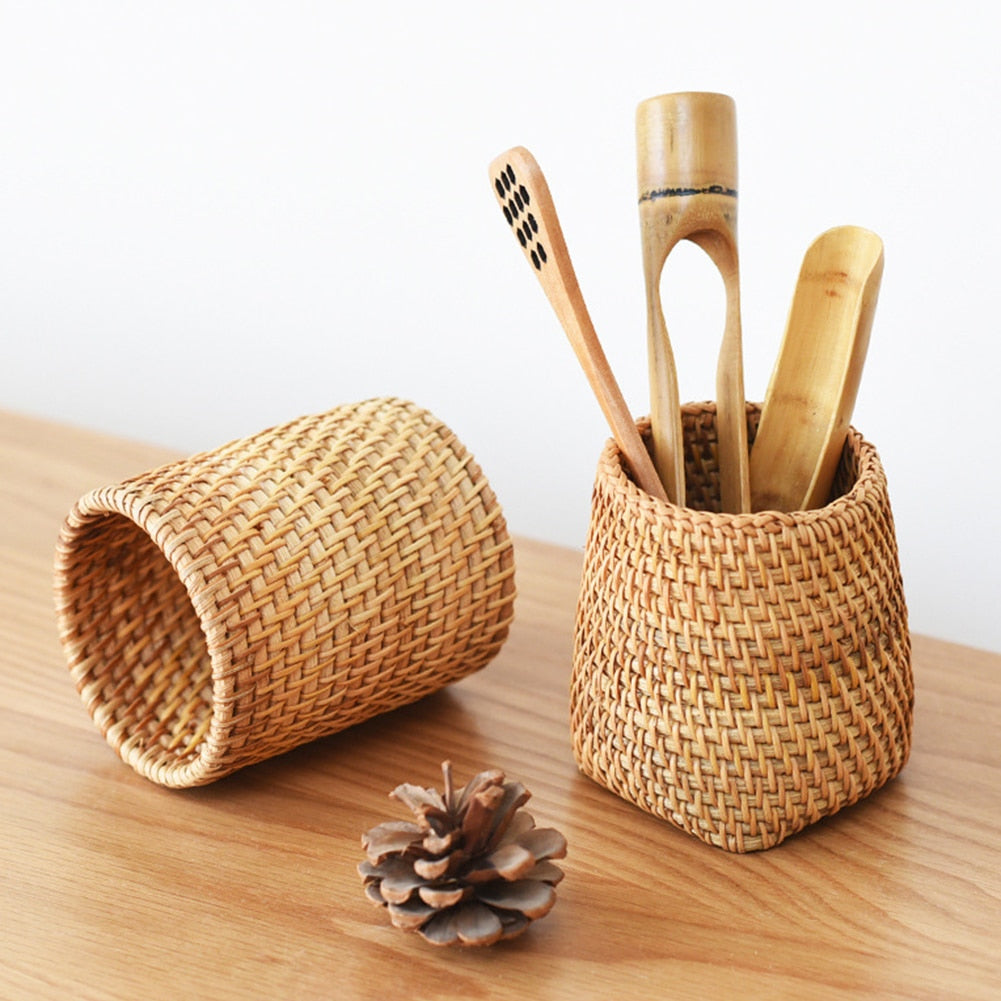 TRIBAL-Manual Rattan Storage Baskets - Andrea's Home