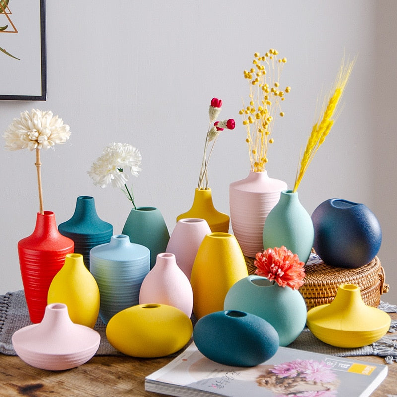 CHROMA-Colorful Small Ceramic Vases - Andrea's Home