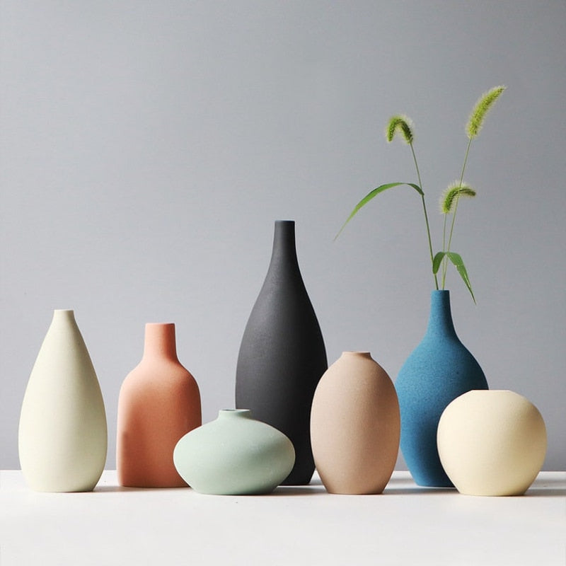 MONOCHROME-Matte Modern Ceramic Vase - Andrea's Home