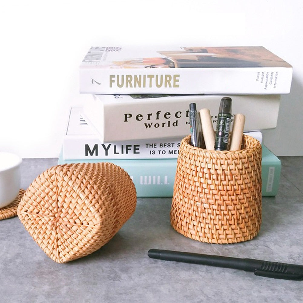 TRIBAL-Manual Rattan Storage Baskets - Andrea's Home