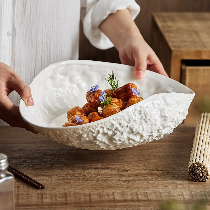 COQUILLAGE-Rock Shell Ceramic Plate - Andrea's Home