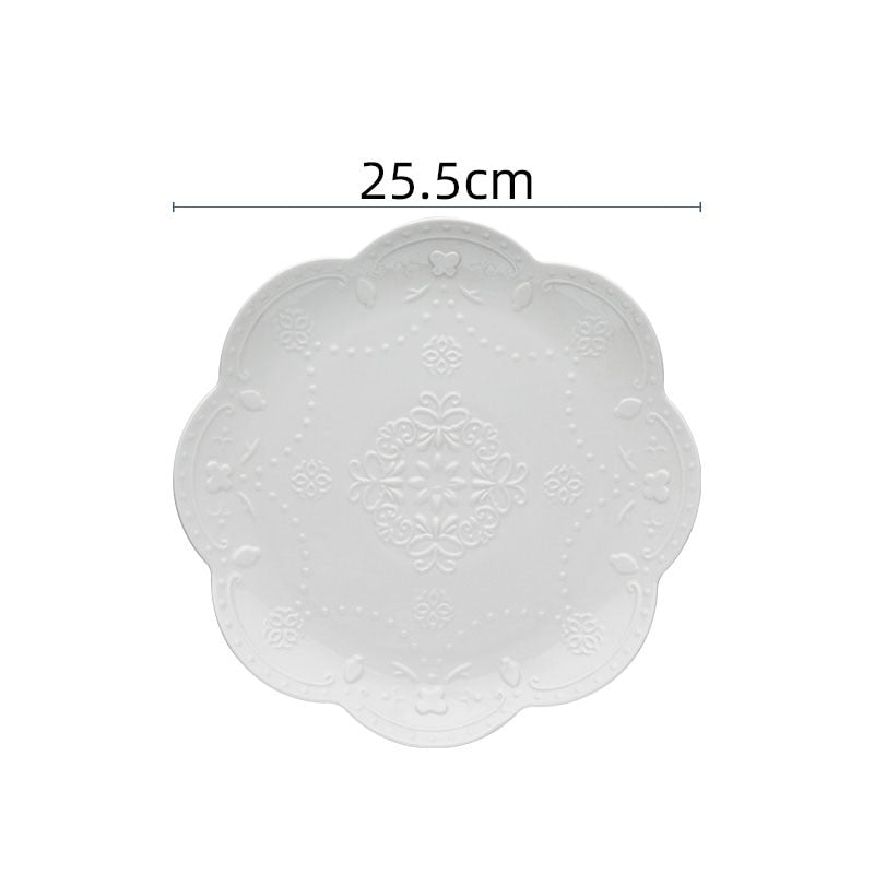 VERONICA-French-style Ceramic Dinner Set Plates - Andrea's Home