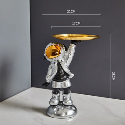 SPACEMAN-Creative Astronaut with Metal Tray Resin - Andrea's Home