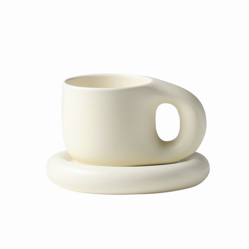 MUGGY-Ceramic Coffee Cup and Saucer Sets - Andrea's Home