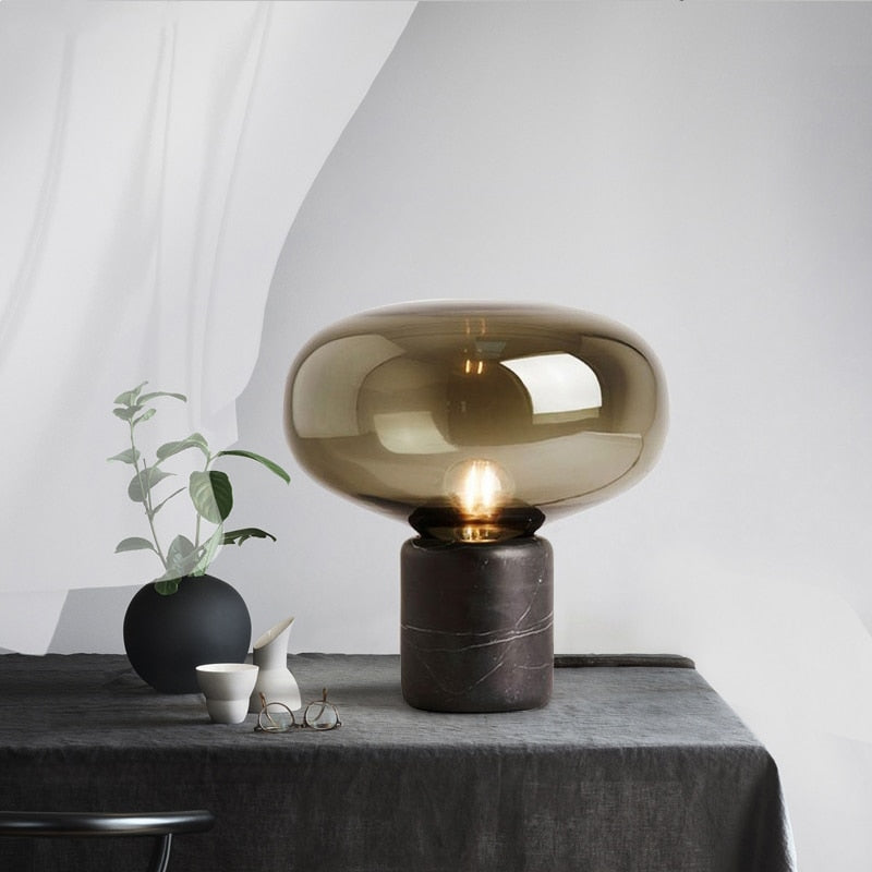 VANESSA-Nordic Glass Marble Table Lamp - Andrea's Home