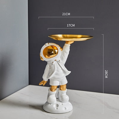 SPACEMAN-Creative Astronaut with Metal Tray Resin - Andrea's Home