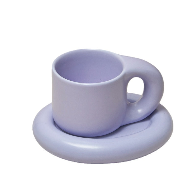 MUGGY-Ceramic Coffee Cup and Saucer Sets - Andrea's Home