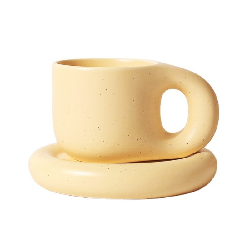 MUGGY-Ceramic Coffee Cup and Saucer Sets - Andrea's Home