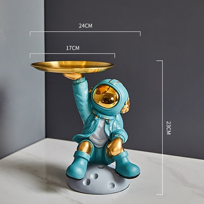 SPACEMAN-Creative Astronaut with Metal Tray Resin - Andrea's Home