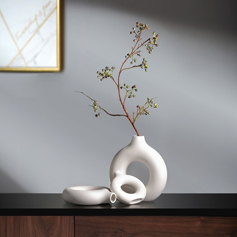 SERENITY-Minimalist Decorative Round Ceramic Vase - Andrea's Home