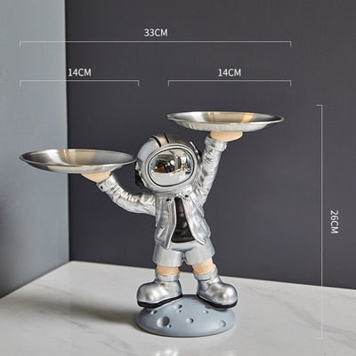 SPACEMAN-Creative Astronaut with Metal Tray Resin - Andrea's Home