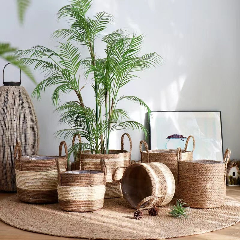 NATURA-Wicker Planter Basket - Andrea's Home