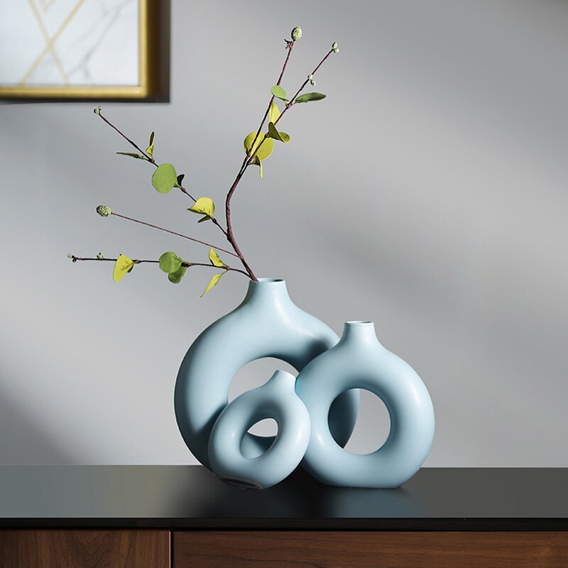 SERENITY-Minimalist Decorative Round Ceramic Vase - Andrea's Home