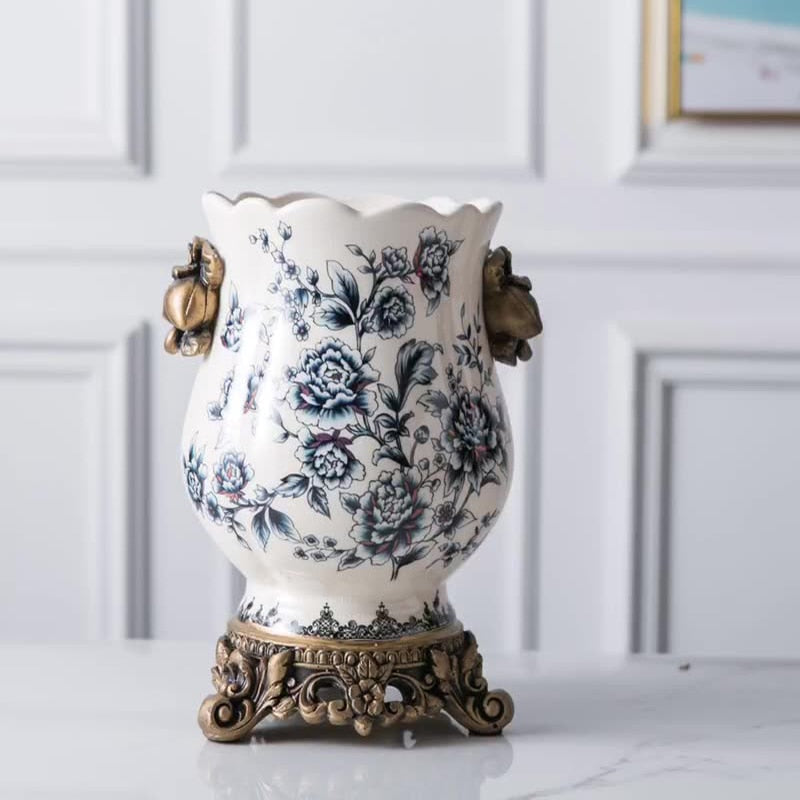 ORCHID-Antique Chinese Style Ceramic Vase - Andrea's Home