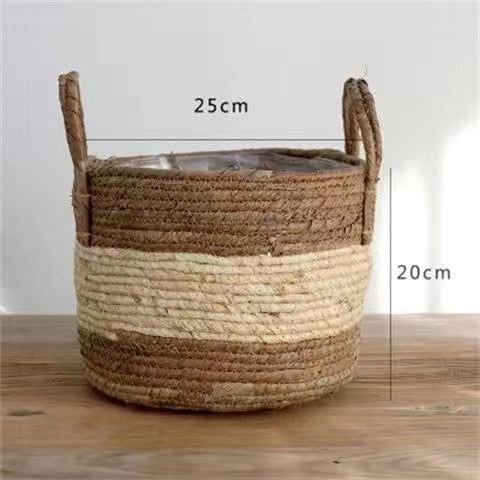 NATURA-Wicker Planter Basket - Andrea's Home