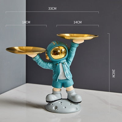 SPACEMAN-Creative Astronaut with Metal Tray Resin - Andrea's Home