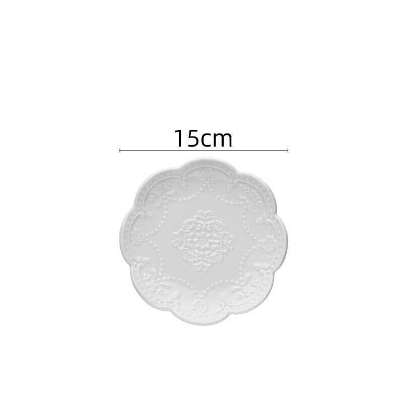 VERONICA-French-style Ceramic Dinner Set Plates - Andrea's Home